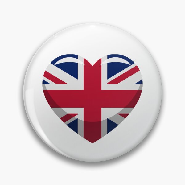 Item preview, UK Flag Heart / I Love United Kingdom (On White) designed and sold by STUDIO-72.