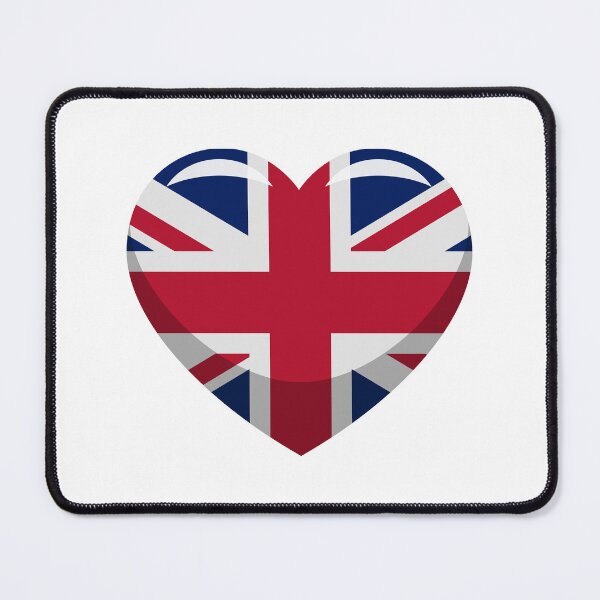 Item preview, UK Flag Heart / I Love United Kingdom (On White) designed and sold by STUDIO-72.