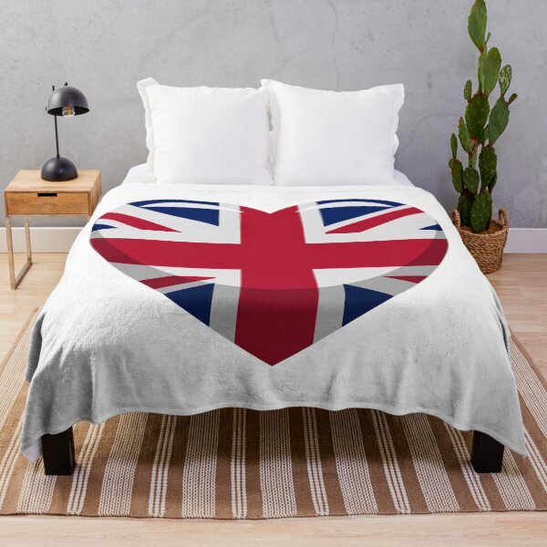 Item preview, UK Flag Heart / I Love United Kingdom (On White) designed and sold by STUDIO-72.