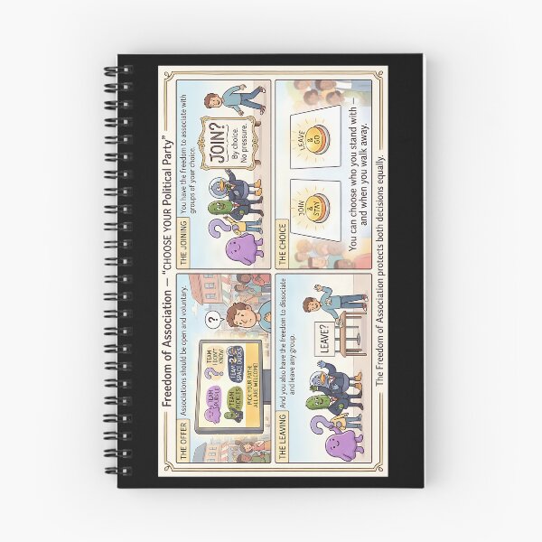 Item preview, Freedom comedy – freely choosing, joining, and leaving political parties designed and sold by Mianku | Für das Leben.