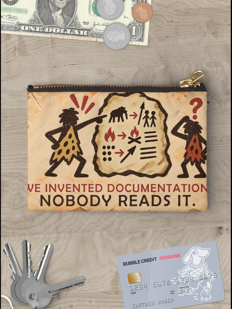 Thumbnail 3 of 4, Zipper Pouch, We Invented Documentation designed and sold by CONRAMITE.