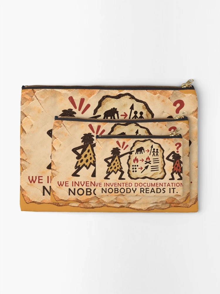 Thumbnail 2 of 4, Zipper Pouch, We Invented Documentation designed and sold by CONRAMITE.