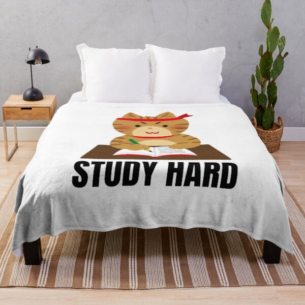 Item preview, Study Hard - Funny Studying Cat designed and sold by walbayzon.