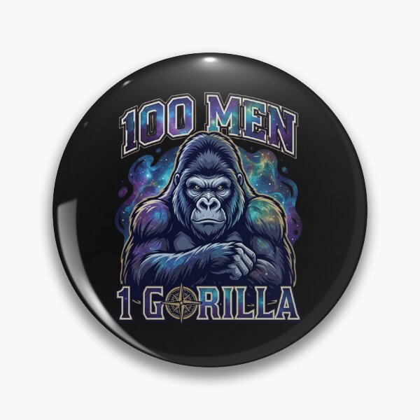 Item preview, 100 Men vs 1 Gorilla - Funny Cosmic Meme Graphic designed and sold by designwiss.