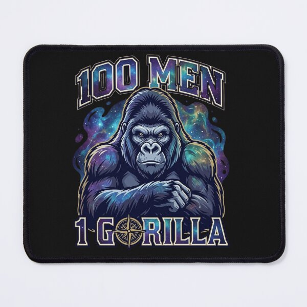 Item preview, 100 Men vs 1 Gorilla - Funny Cosmic Meme Graphic designed and sold by designwiss.