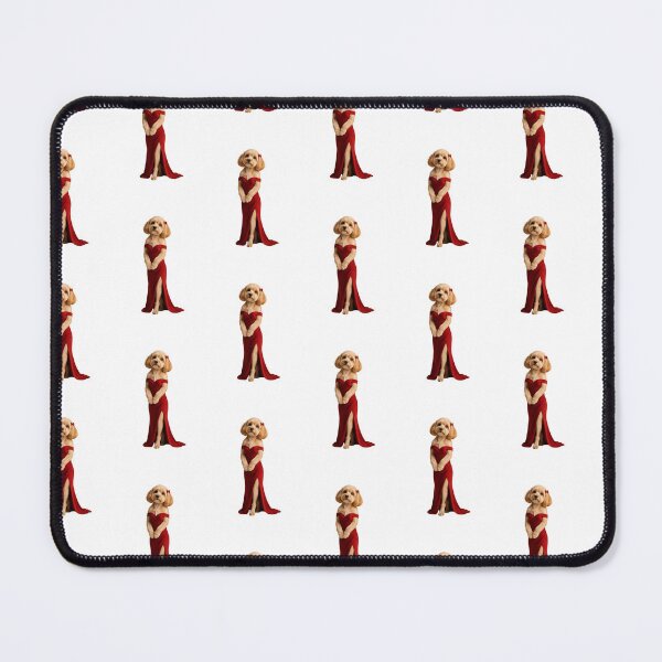 Item preview, Cute Dog in Elegant Red Dress designed and sold by Inka Moon Design.
