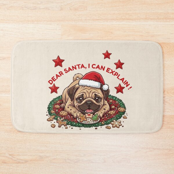 Item preview, Dear Santa I Can Explain Fawn Pug designed and sold by The-NOKU-Co.