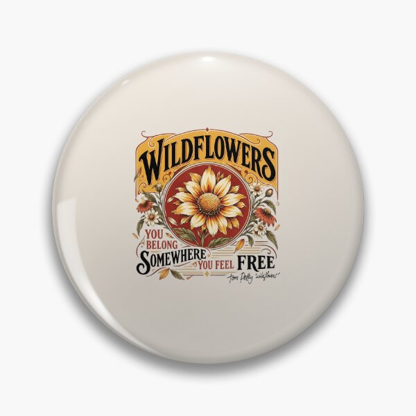 Item preview, Tom-Petty Wildflowers Nature Floral Tribute designed and sold by CatTalkTshirts.