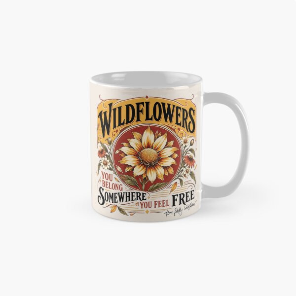 Item preview, Tom-Petty Wildflowers Nature Floral Tribute designed and sold by CatTalkTshirts.