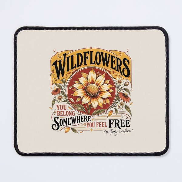 Item preview, Tom-Petty Wildflowers Nature Floral Tribute designed and sold by CatTalkTshirts.