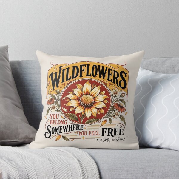 Item preview, Tom-Petty Wildflowers Nature Floral Tribute designed and sold by CatTalkTshirts.