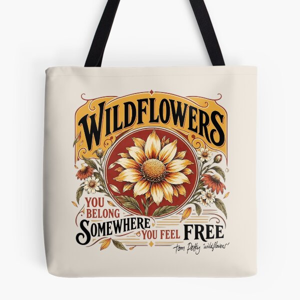 Item preview, Tom-Petty Wildflowers Nature Floral Tribute designed and sold by CatTalkTshirts.