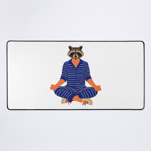 Item preview, Racoon in blue and white Striped Pajamas designed and sold by michplante60.