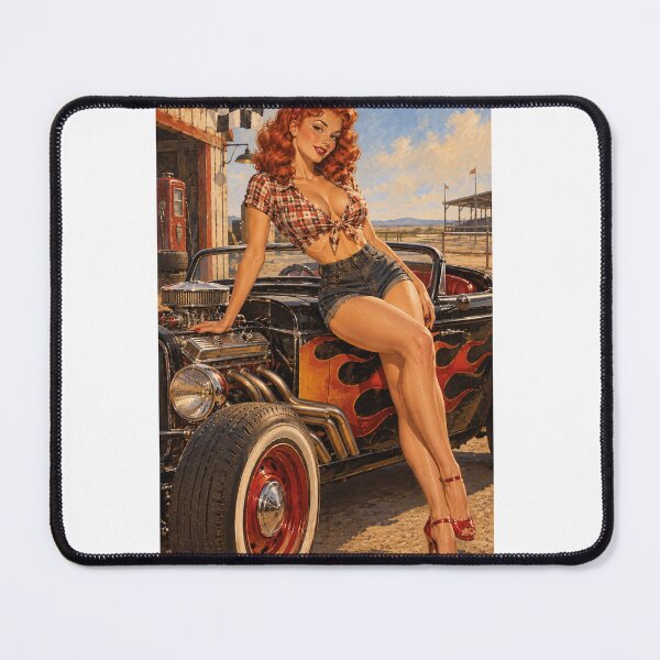 Item preview, Vintage Pin-up Girl met Retro Hot Rod designed and sold by AgdBol.
