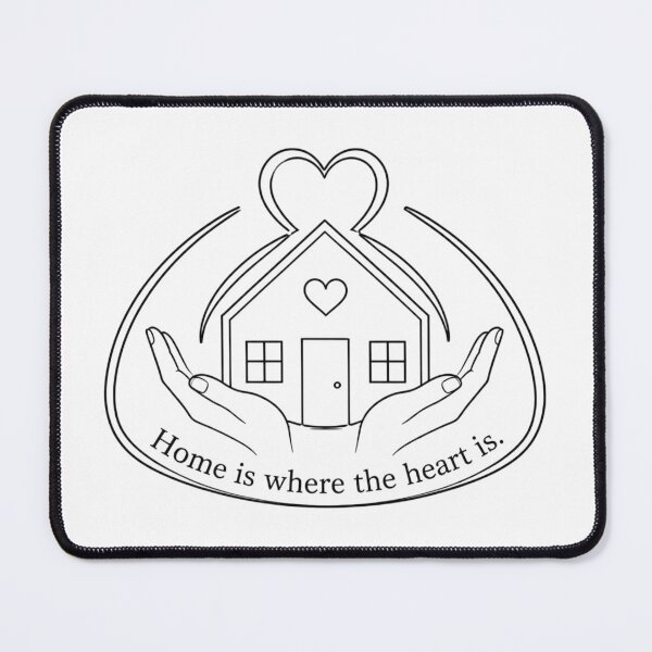 Item preview, "Home is Where the Heart Is: Minimalist House Protected by Hands Vector Illustration" designed and sold by Nubian Style.