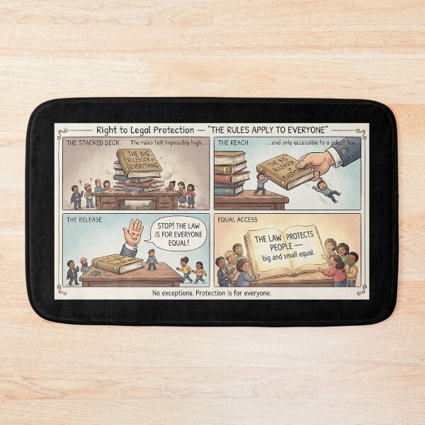 Item preview, Rights protection comic: Legal equality for all people illustrated designed and sold by Mianku | Für das Leben.