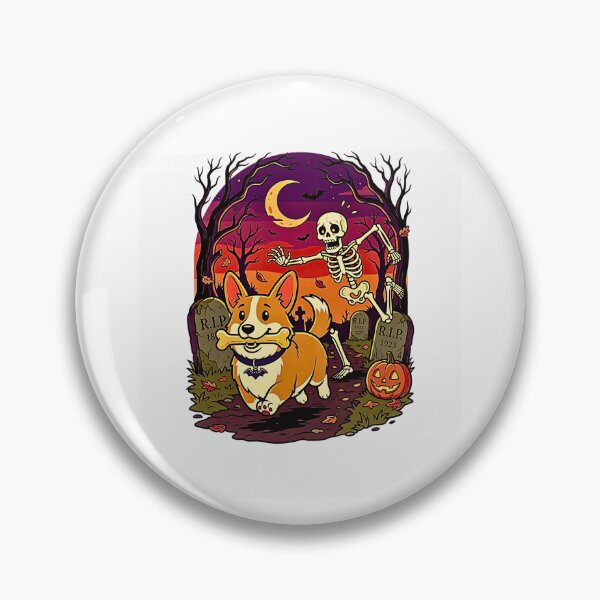 Item preview, Funny Dog Steals Skeleton Bone Halloween Graveyard designed and sold by Byhergawaa.