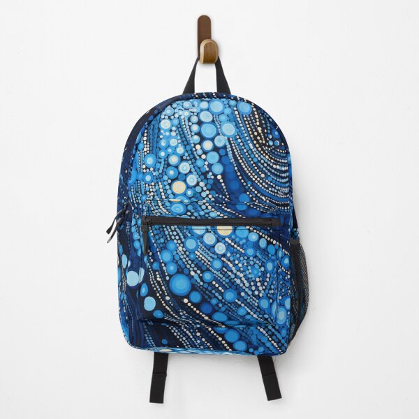 Item preview, Blue Ocean Dot Art - Abstract Indigenous Style Water Currents Pattern designed and sold by GrinGalore.