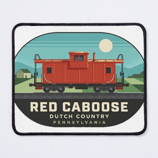 Item preview, Red Caboose Dutch Country Retro Panoramic Train Sticker designed and sold by DetourDgn.