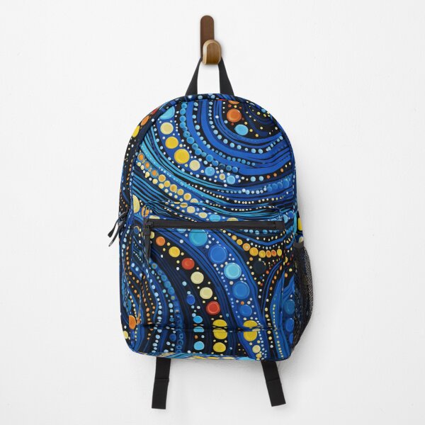 Item preview, Celestial Blue Dot Art - Abstract Indigenous Style Cosmos Water Pattern designed and sold by GrinGalore.