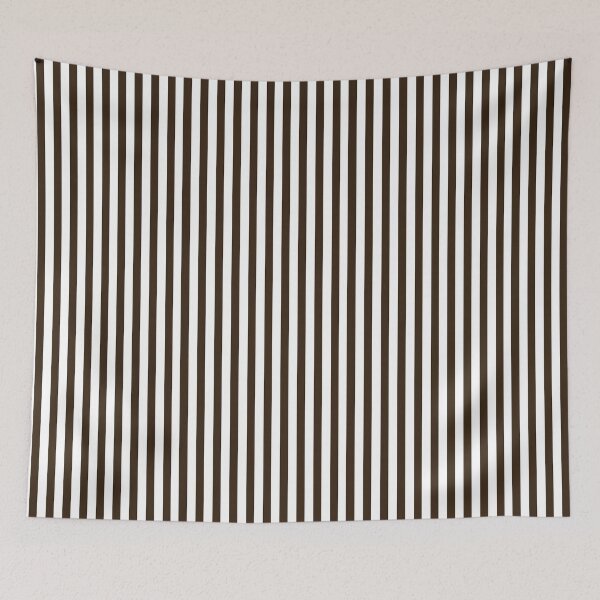Item preview, Narrow stripes in chocolate brown and white designed and sold by RishabhArts1.