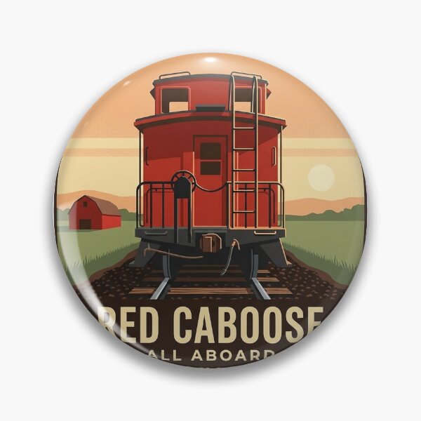Item preview, Red Caboose All Aboard Vintage WPA Pennsylvania Train Sticker designed and sold by DetourDgn.