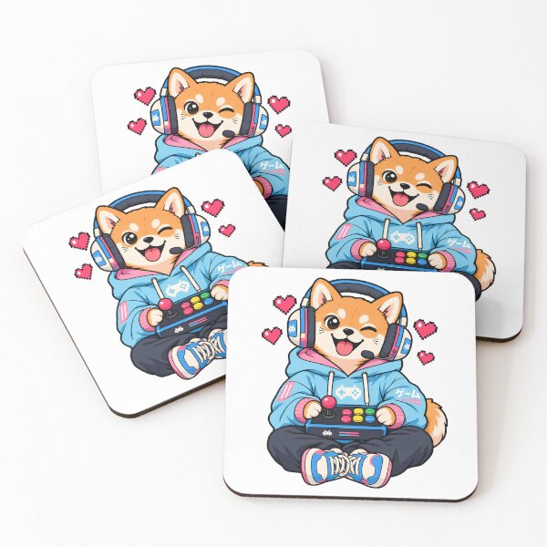 Item preview, Gamer Shiba Inu Retro Arcade Kawaii Anime Dog designed and sold by DrMerlin.