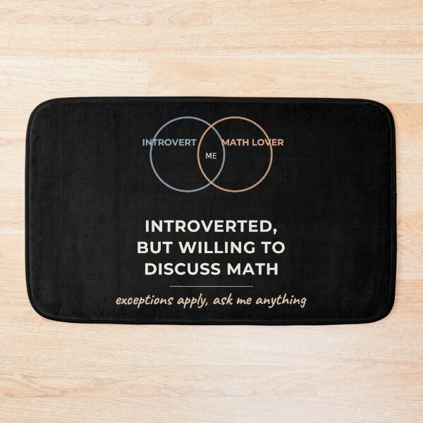 Artikelvorschau, Introvertiert, aber bereit, über Mathematik zu diskutieren (Venn-Diagramm) entworfen und verkauft von The Cozy Design Studio.