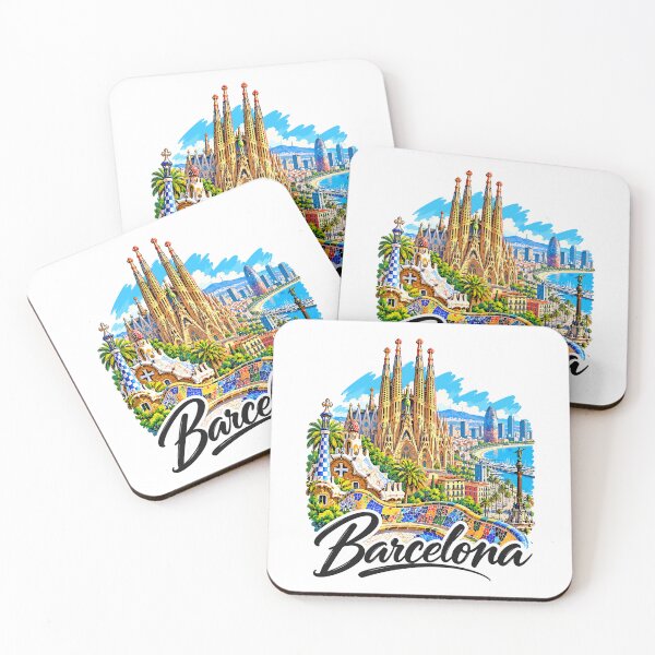 Item preview, Barcelona Spain Gaudi Travel Art designed and sold by EdwinkOne.