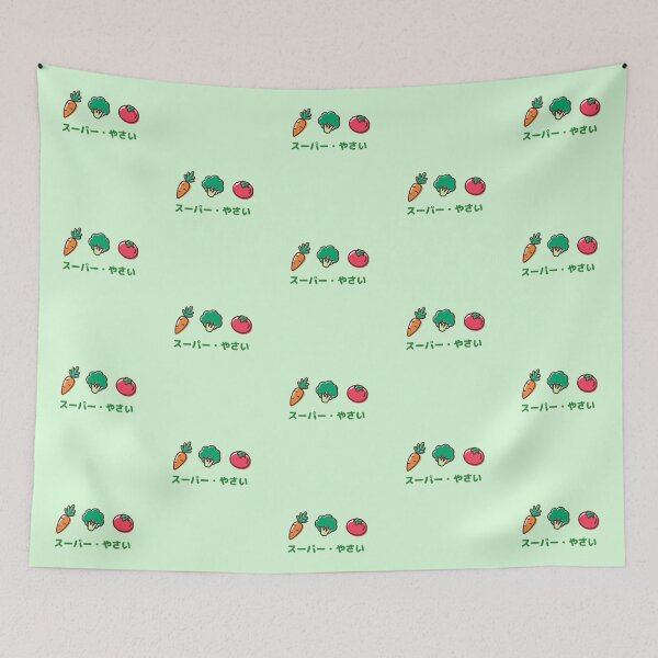Item preview, Super Vegetables Carrot Broccoli Tomato Japanese designed and sold by DJCartoonDesigns.