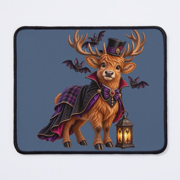 Item preview, Cute Scottish Highland Stag Gothic Halloween Gentleman designed and sold by MaedK.