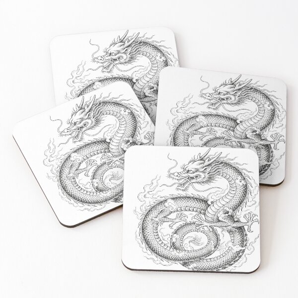 Item preview, Dragon Vintage Engraving Tattoo Design designed and sold by luisluisluis.