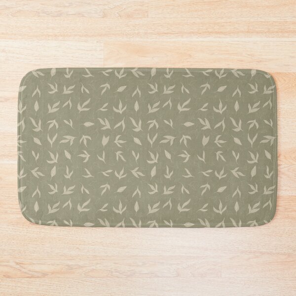 Item preview, Watercolour leaves on olive green designed and sold by OhNoNotAgain42.