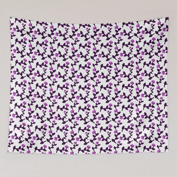 Item preview, Purple Floral Botanical Pattern — Deep Plum Violet Flower Vine Repeat Design designed and sold by HopeAndHustle.