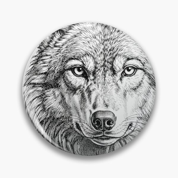 Item preview, Wolf Vintage Engraving Tattoo Design designed and sold by luisluisluis.