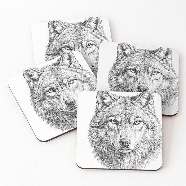 Item preview, Wolf Vintage Engraving Tattoo Design designed and sold by luisluisluis.