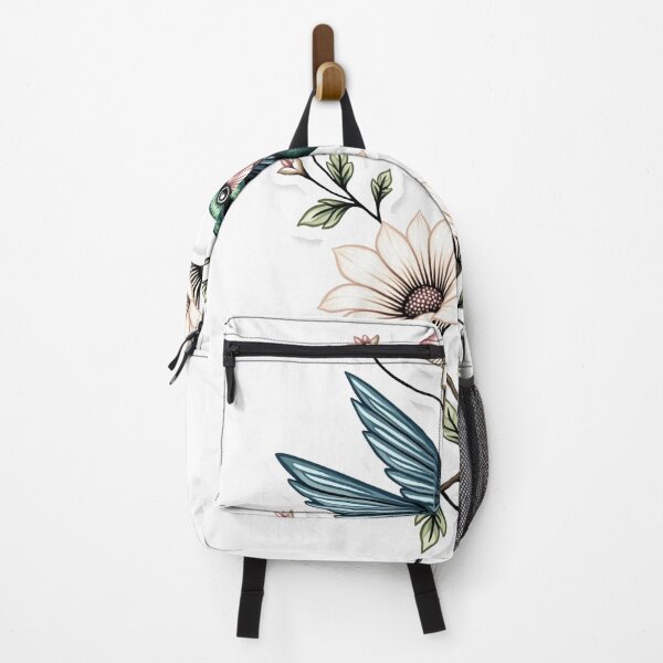 Item preview, Vintage Floral Hummingbird Tattoo Flash designed and sold by Qubivibe.