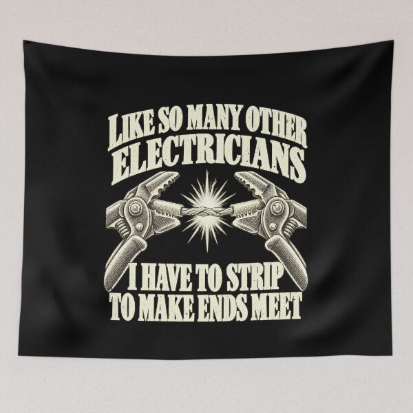 Item preview, Funny Strip To Make Ends Meet Electrician Pun Art designed and sold by elderberry.