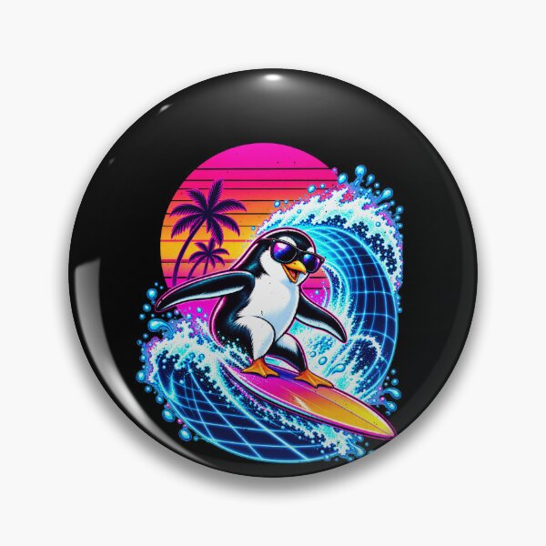 Artikelvorschau, Lustige Pinguin-Surfing-Tropenwellen-Kunst entworfen und verkauft von elderberry.