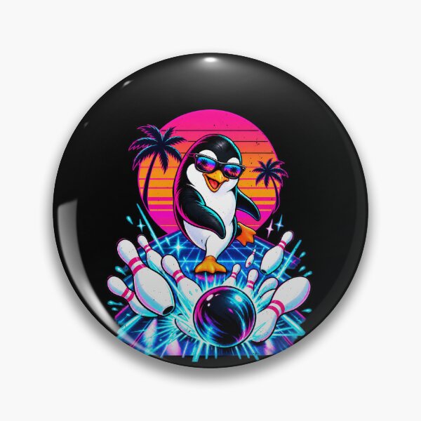 Artikelvorschau, Tropisches Bowling mit einem Sonnenbrillen-Pinguin entworfen und verkauft von elderberry.