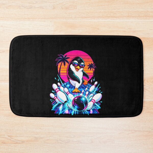 Item preview, Tropical Bowling With a Sunglasses Penguin designed and sold by elderberry.