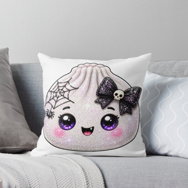 Item preview, Ghost Vampire Dumpling Squishy Halloween Spider Web Skull Bow designed and sold by Uniquememorable.