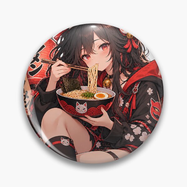 Item preview, Anime Ramen Cat Girl – Kawaii Japanese Food Anime designed and sold by DrMerlin.