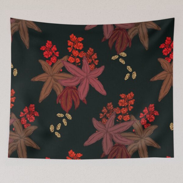 Item preview, Castor Bean - Botanical Pattern designed and sold by Antiope33.