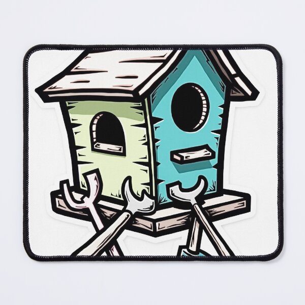 Item preview, Vibrant Neo-Trad Birdhouse Tattoo Flash designed and sold by Qubivibe.