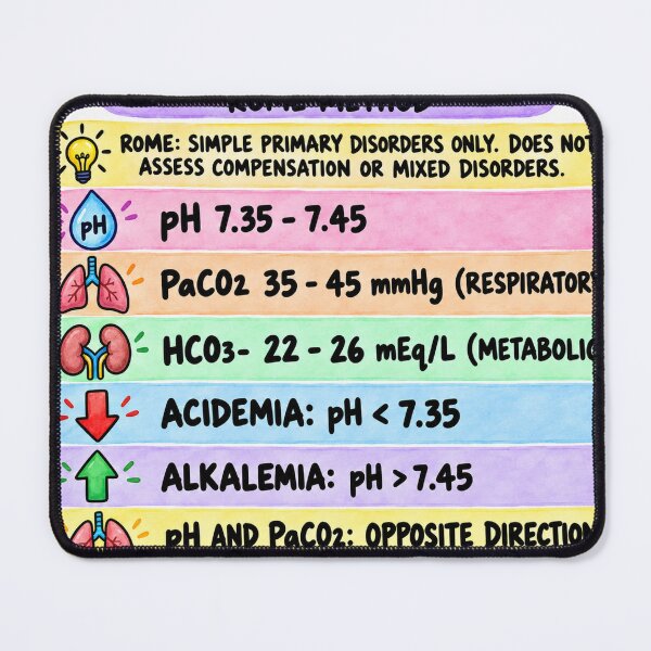 Item preview, ABG Interpretation ROME Method Study Aid Nursing Student Sticker designed and sold by isokinetic.