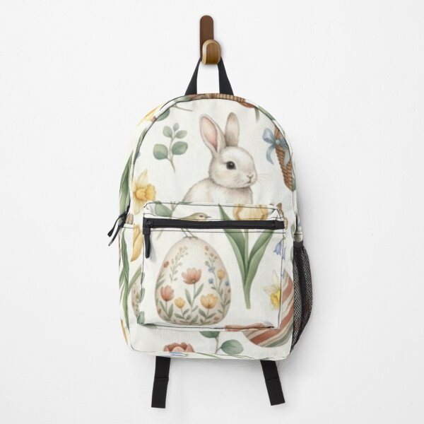 Item preview, Vintage easter bunny eggs floral watercolor pattern designed and sold by Bywithrose instant studio.