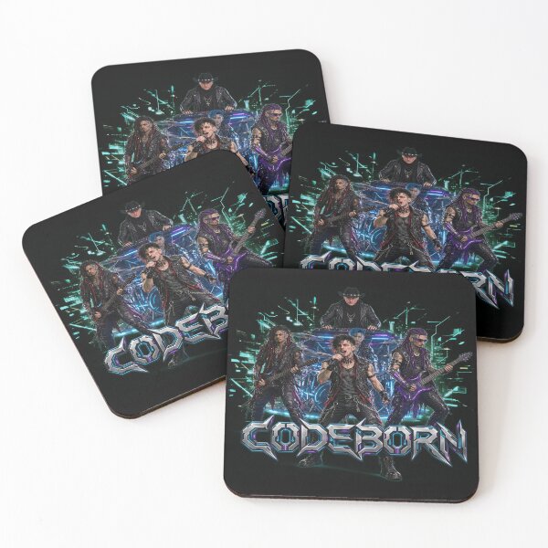 Item preview, CODEBORN: Band merch in fire designed and sold by AIRebel.