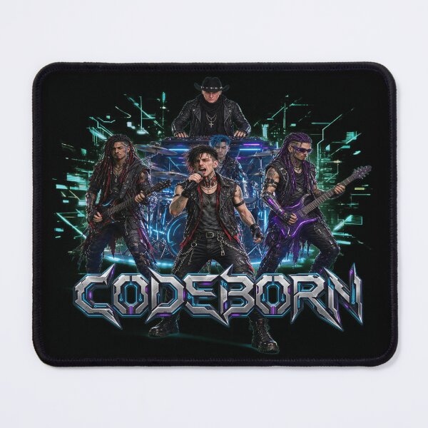 Item preview, CODEBORN: Band merch in fire designed and sold by AIRebel.