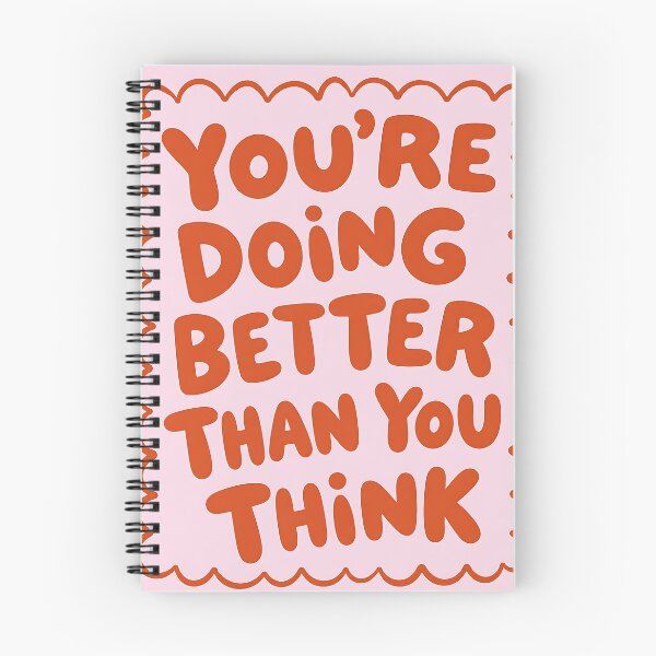 Item preview, You're Doing Better Than You Think Retro Pink Orange Quote designed and sold by artswag.